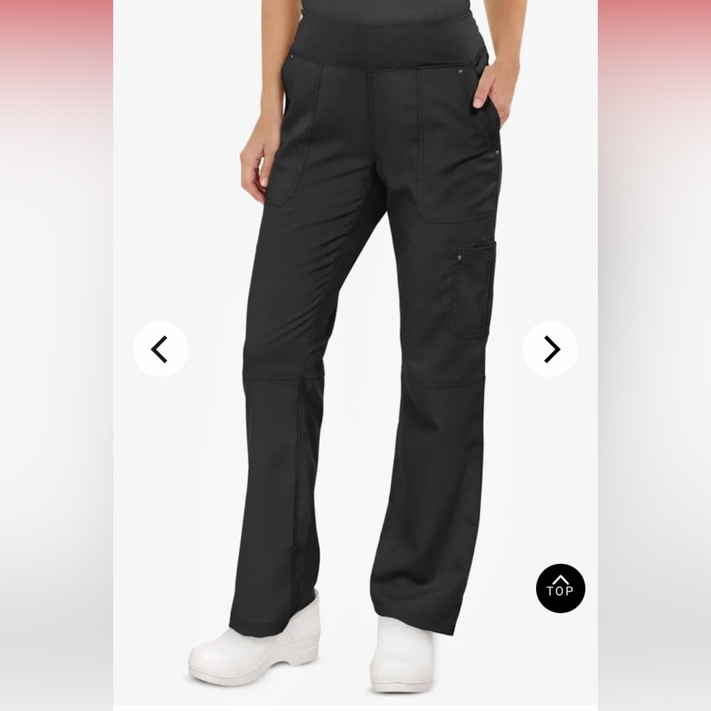 Healing Hands scrub pants- Black Tori yoga stretch waistband size XLpetite